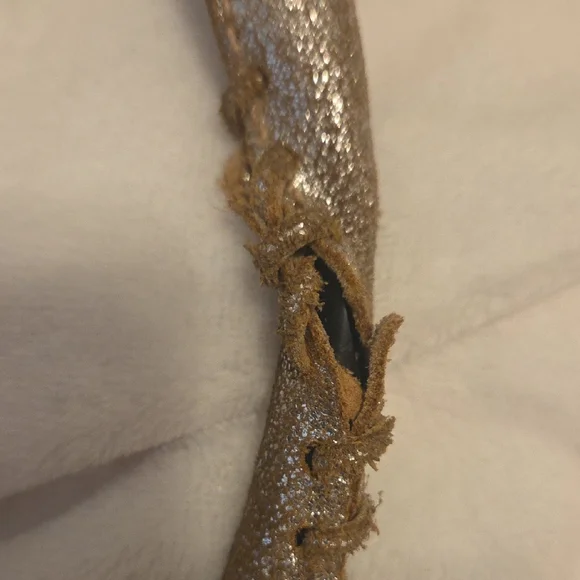 Embroidered Tan Leather Women's Bag - Picture 3 of 3